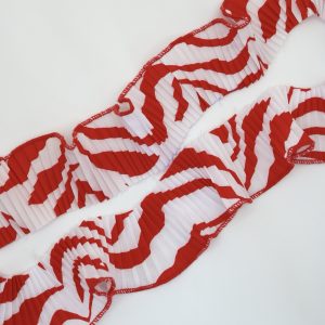 Tira popelina cebra rojo