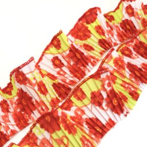 Tira popelina dalia rojo
