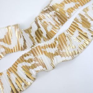 Tira plisada destello felino Gold