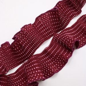 Plisado Polka burdeo