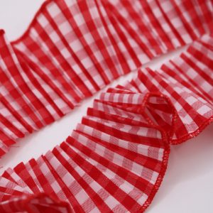 Plisado Vichy rojo