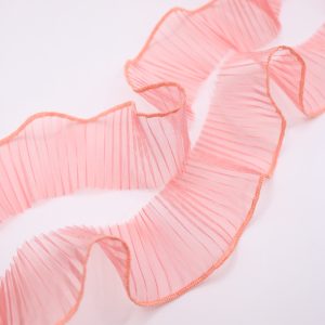 Plisado tira organza rosé