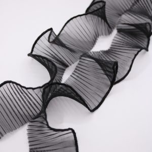 Plisado tira organza BLACK