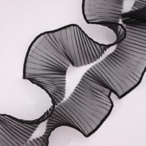 Plisado tira organza BLACK