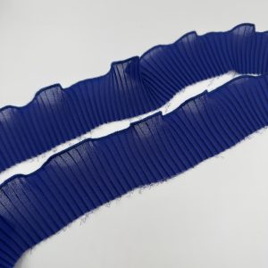 Plisado gasa azul rey