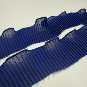Plisado gasa azul rey