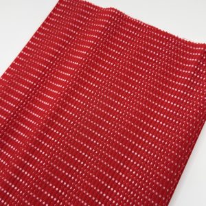 Pieza popelina rojo polka