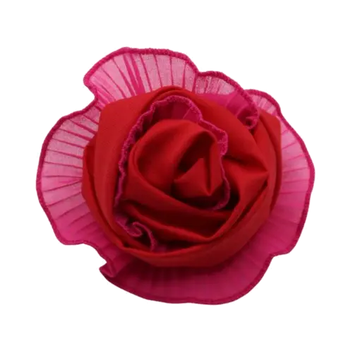 Rosa con plisados