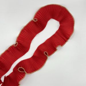 Tira popelina rojo doré